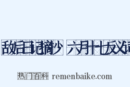 敌后日记摘抄·六月十七反义词是什么意思的图片